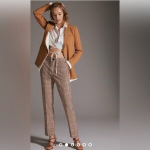 Plaid Tan Women's Pants